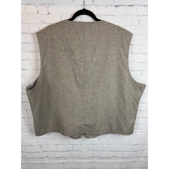 JOSEPH ABBAUD beige (gray undertone) mens career classic fit vest 6X NWOT - Picture 4 of 6